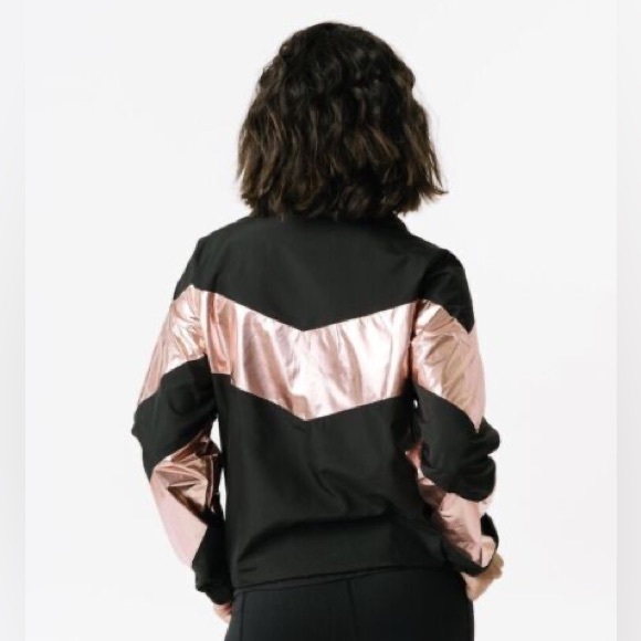 Zyia Black / Rose Gold Shine Block Jacket - Picture 6 of 6